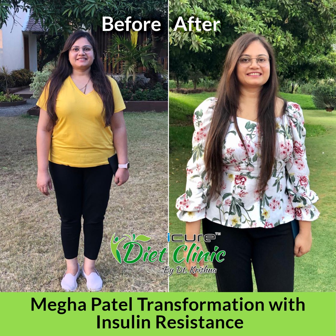 Megha Patel transformation with Insulin Resistance